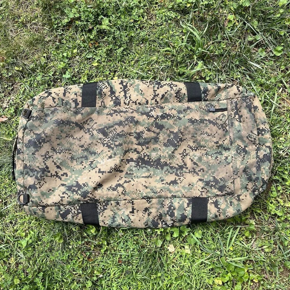 Large Digital Camo Hunting Deployment Duffel Backpack Travel Gear Bag 85L READ